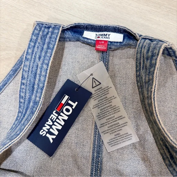 Tommy Hilfiger Light Blue Denim Pinafore - Picture 4 of 5